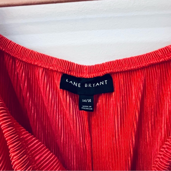 Lane Bryant Coral Pleated Multi-Way Off-The-Shoulder Jumpsuit size 14/16 - Picture 5 of 11